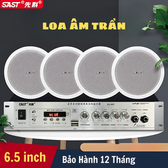 Bộ 2 Loa Trần SAST 6.5 inch Và Amply Công Suất 120w