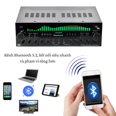 Amply karaoke Gunssi SR-5800 âm thanh vòm 7.1-kết nối bluetooth 5.3 với loa siêu trầm-BH 12 tháng