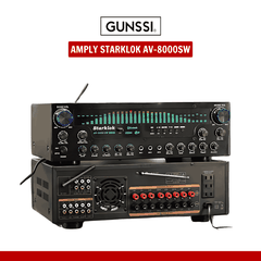 Amply Karaoke Starklok AV-8000SW, Amply Gia Đình Bluetooth 5.3, Hỗ Trợ 2 Cổng Sub