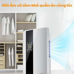 Máy Hút Ẩm 2L YANGZI CS10E Gunssi – Hút Ẩm Nhanh, Màn Hình LED, Phòng Ngủ & Gia Đình