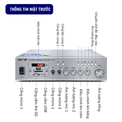 Amply Nghe Nhạc SAST 9002 – Đa Năng, Hỗ Trợ AUX, USB, SD – Âm Lớn, Gọn Nhẹ Dễ Lắp Đặt