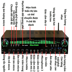 Amply SR-8800 Starklok – Âm Thanh Chuyên Nghiệp, Hát Karaoke & Nghe Nhạc, Công Suất Khủng, Đèn LED