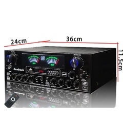Amply bluetooth GUNSSI SUNBUCK AV-888BT công suất đỉnh dễ dàng bố trí cùng hệ thống loa karaoke gia đình