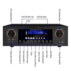 Amply Gunssi AV-2500 thiết kế đa dạng và tính năng linh hoạt có khả năng xử lí âm trầm âm bổng tốt