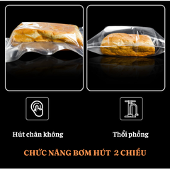 Máy hút chân không Gunssi P280C-hàn nhiệt bằng thao tác bấm tiện lợi-độ ồn máy nhỏ-BH 12 tháng