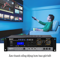 Amply đẩy liền vang Gunssi KA-5200 công suất lớn-có khả năng chống hú tốt-kết nối bluetooth dễ dàng