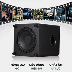 Loa trầm Gunssi Sub L8 có công suất khủng-chất liệu cao cấp và bộ khuyếch đại chuyên nghiệp hiện đại