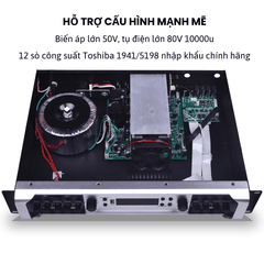 Cục đẩy kèm micro Gunssi DSP-300-micrô không dây-kết nối Bluetooth 5.0 và âm thanh chống hú cực tốt