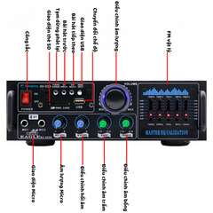 Amply Bluetooth Gunssi AV-016BT-công suất đỉnh-có chức năng điều khiển từ xa-Bh 12 tháng