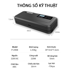 Máy hút chân không Gunssi P290B-lực hút nhanh-mối hàn đẹp không kén túi-tiện lợi cho hộ kinh doanh