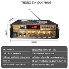 Amply Karaoke Bluetooth Starklok AV-198BT – Công suất 300W+300W, Hát Karaoke Hay, Hỗ trợ USB/Thẻ Nhớ/FM, Bảo hành 12 tháng