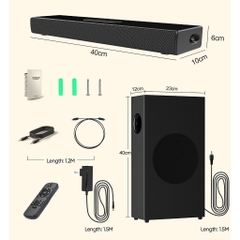 Loa Gunssi Sounbar S22 loa với âm thanh sống động-công suất lớn 120W-dễ lắp đặt với âm trần mở rộng