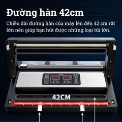 Máy hút chân không không kén túi Gunssi PW420A-2 vòi lực hút mạnh-đường hàn 42cm-hút tự động
