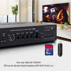 Amply bluetooth cho loa âm trần LDZS 90bt, công suất 120W, 70-100v