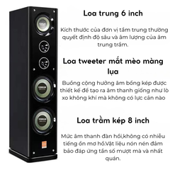 Loa Cây Starklok SL-212 – Loa Đứng 500W, 4Ω, HiFi Bass Mạnh, Karaoke Gia Đình, BH 12 Tháng