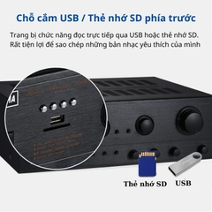 Amply Gunssi AV-602 có công suất lớn-khả năng tái tạo âm thanh-kết nối bluetooth-bảo hành 12 tháng