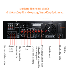 Amply karaoke Gunssi SR-5800 âm thanh vòm 7.1-kết nối bluetooth 5.3 với loa siêu trầm-BH 12 tháng