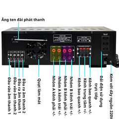 Amply Starklok AV-999BT–Âm Thanh Rõ Nét-Hỗ Trợ Bluetooth-Kết Nối Loa Ngoài- Amply Karaoke Gia Đình