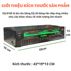 Lọc xì Starklok EQ-8100 chỉnh âm 20 cần – hỗ trợ Bluetooth, USB, điều khiển từ xa tiện lợi
