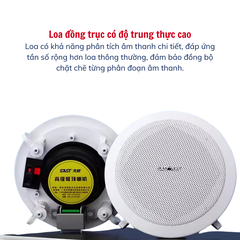 Bộ 2 Loa Trần SAST 6.5 inch Và Amply Công Suất 120w
