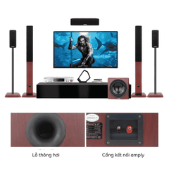 Loa Sub hơi 10 inch, Loa Siêu Trầm Bass 25, Loa Trầm Thùng Gỗ MDF Cao Cấp, Công Suất 150W, Cho Dàn Karaoke Gia Đình