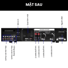 Cục đẩy kèm micro Gunssi DSP-300-micrô không dây-kết nối Bluetooth 5.0 và âm thanh chống hú cực tốt