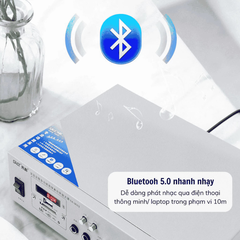 Amply Nghe Nhạc SAST 9002 – Đa Năng, Hỗ Trợ AUX, USB, SD – Âm Lớn, Gọn Nhẹ Dễ Lắp Đặt