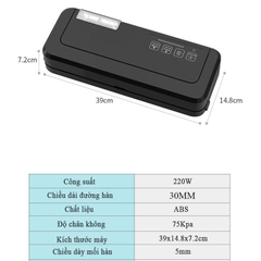 Máy Hút Chân Không Thực Phẩm GUNSSI P290[TẶNG TÚI]-máy hút chân không không kén túi-hút được cả nước và bột