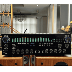 Amply Karaoke Starklok AV-8000SW, Amply Gia Đình Bluetooth 5.3, Hỗ Trợ 2 Cổng Sub