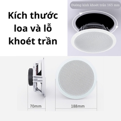 Loa âm trần Gunssi bluetooth-loa 30W âm thanh rõ ràng sống động và tỏa đều trong không gian lớn