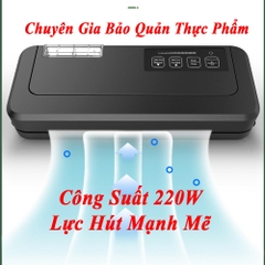 Máy Hút Chân Không Thực Phẩm GUNSSI P290[TẶNG TÚI]-máy hút chân không không kén túi-hút được cả nước và bột
