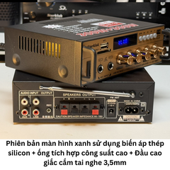 Amply Karaoke Bluetooth Starklok AV-198BT – Công suất 300W+300W, Hát Karaoke Hay, Hỗ trợ USB/Thẻ Nhớ/FM, Bảo hành 12 tháng