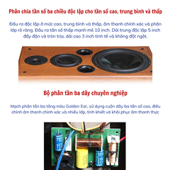 Bộ Loa BookShelf Gỗ F109. Công suất 400w