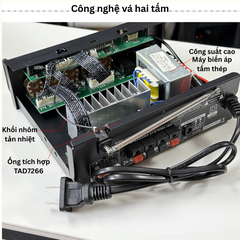Amply Karaoke Bluetooth Starklok AV-198BT – Công suất 300W+300W, Hát Karaoke Hay, Hỗ trợ USB/Thẻ Nhớ/FM, Bảo hành 12 tháng