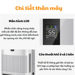 Máy Hút Ẩm 2L YANGZI CS10E Gunssi – Hút Ẩm Nhanh, Màn Hình LED, Phòng Ngủ & Gia Đình