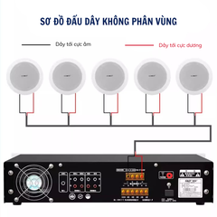 Bộ 2 Loa Trần SAST 6.5 inch Và Amply Công Suất 120w