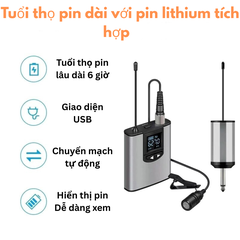 Loa Micro Trợ Giảng Không Dây, Micro Cài Áo/Thuyết Trình/Đi Dạy – Âm Thanh Rõ Nét, Pin Lâu, Kết Nối Ổn Định