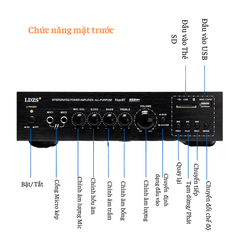 Amply bluetooth cho loa âm trần LDZS 90bt, công suất 120W, 70-100v
