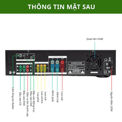 Amply Sunbuck 6080BT Bluetooth 5.0 – Công Suất Lớn, Hỗ Trợ USB/SD/Optical, Âm Thanh Mạnh Mẽ Cho Gia Đình & Karaoke