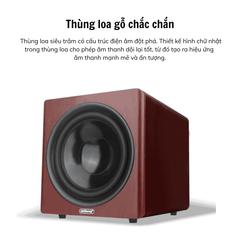 Loa Sub hơi 10 inch, Loa Siêu Trầm Bass 25, Loa Trầm Thùng Gỗ MDF Cao Cấp, Công Suất 150W, Cho Dàn Karaoke Gia Đình