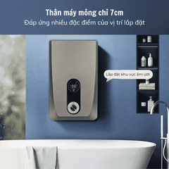 Máy nước nóng trực tiếp Gunssi DSK-55-có bơm tăng áp-tích hợp nhiều chức năng an toàn-chống rò rỉ