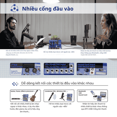 Bộ Chỉnh Âm Mixer F7 Pro – 7 Kênh Chuyên Nghiệp | Livestream • Karaoke • Thu Âm