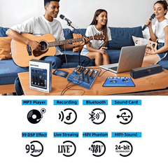 Bộ Chỉnh Âm Mixer F7 Pro – 7 Kênh Chuyên Nghiệp | Livestream • Karaoke • Thu Âm