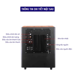 Loa trầm Gunssi Sub L8 có công suất khủng-chất liệu cao cấp và bộ khuyếch đại chuyên nghiệp hiện đại