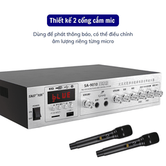 Amply SAST SA-9010 Công suất 120w, Hỗ Trợ Bluetooth/ USB/ Thẻ SD/ AUX, Amply Chia 2 Vùng Âm Thanh