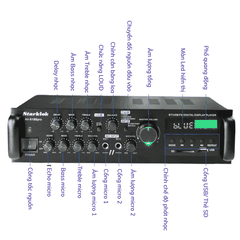 Amply Starklok AV-6188Pro – Amply Nghe Nhạc Bluetooth, Karaoke Gia Đình, Chống Nhiễu, Echo Hay