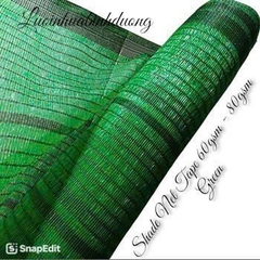 Lưới che nắng sợi dẹp 60% - 80% - HDPE 60GSM -80GSM - Màu Xanh