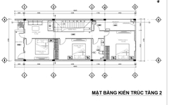 V820 | Mẫu thiết kế nhà phố hiện đại 2 tầng 4 phòng ngủ kích thước 5,7x17m