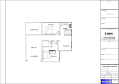 V734 | Bản vẽ thiết kế mẫu nhà mái Nhật Hiện đại-Tối giản 1 tầng 2 phòng ngủ, kích thước 7.5x10m, bản in A3, có phối cảnh 3D