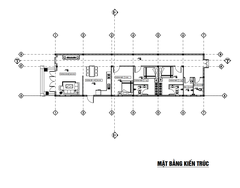 V320 | Bản vẽ thiết kế mẫu nhà cấp 4 mái Thái hiện đại, tối giản 3 phòng ngủ, kích thước 6x20.8m, bản in A3 đẹp, phối cảnh 3D